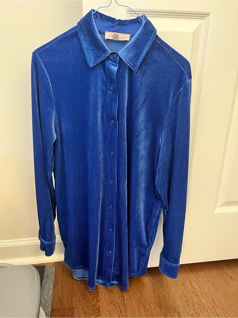 Philosophy Blue Velvet Tunic Size S/P